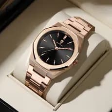 Relógio Masculino quartzo 8830 Aço Inoxidável 43mm 3ATM À Prova D'água  Luxo Moderno Movimento Original Fecho Segurança