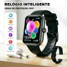 Smartwatch HW10 IP67, 20 Modos Esportivos, Bateria 7 Dias e Monitor de Sono - Presente Ideal para Esportistas