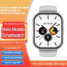 Relógio Inteligente H01 Smartwatch Chamadas Bluetooth 5-7 Dias Bateria Oxímetro Cardíaco IP68 Tela HD Ideal para Treino