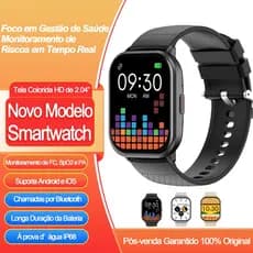 Smartwatch H01 Unissex | Chamadas Bluetooth | Tela 2.04" | 20 Modos Esportivos | Monitor de Sono | Bateria 280mAh | IP68