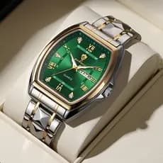 Relógio Masculino Quartzo 8814 Fashion  Luxo Aço Inox 3ATM Mov. Original Espelho Hardlex Alta Dureza 41mm Estilo Moderno