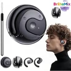Fone de ouvido Bluetooth ergonômico sem fio TWS com suporte resistente a choques e orelhas suspensas