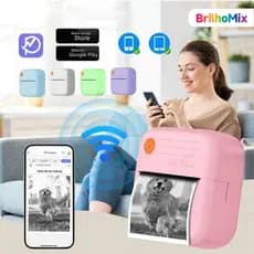 Mini impressora portátil: impressão HD, conexão sem fio, ideal para estudos, trabalho e vida cotidiana.