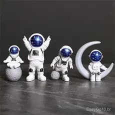 4 Pçs/set Astronauta Imagem Espaço Brinquedo De Plástico Educação desktop Modelo De Decoração De Bolo Para Casa Das Cria