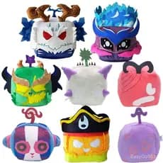 Blox Fruits Treasure Chest Plush Set - Pirate-Themed Stuffed Doll Collection com Akuma Charme Bonito RPG Jogo Merch Pres