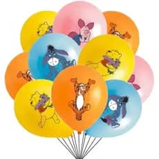 10 Pçs Tema Winnie Pooh Festa De Aniversário 12 Polegada Balões De Látex Conjunto Amarelo Azul Globos Chá De Bebê Decora