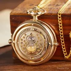 Venda quente Relógio de bolso grande dourado oco funil cronógrafo Vintage relógio de bolso de quartzo presente
