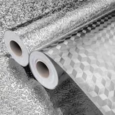 5 /10/15Metros Rolo Papel Adesivo De Alumínio 3D Impermeável Proteção Para Cozinha E Fogão