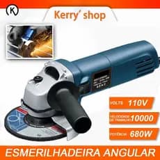 Esmerilhadeira Lixadeira Angular 680w 100mm 4.1/2 10000rpm 110V Envio em breve