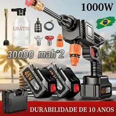 Lavadora de Alta Pressão Kit Completo com Maleta e Bateria Recarregável para Carros e Uso Doméstico