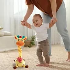 Novo brinquedo girafa que fala e dança, um bichinho de pelúcia que repete o que você diz, com música