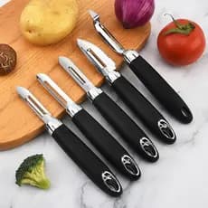 Descascador de aço inoxidável com lâmina reta para uso doméstico, adequado para descascar batatas, escamas de peixe e fr