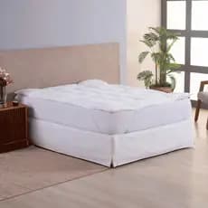 Pillow Top Casal Micropercal 400 Fios Super Macio Conforto Extra C/ Elástico Antialérgico