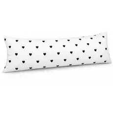 Xuxão Corpo Inteiro 140x40 Travesseiro Gigante Algodão Percal 400F Fibra Silicone Macio Com Zíper