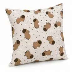 Almofada Decorativa Capivara 50x50 100% Algodão 200 Fios Com Enchimento Para Sofá E Cama