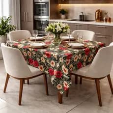 Toalha de Mesa 4 Lugares 1,40x1,40 Gorgurinho Estampada Quadrada Decorativa Luxo