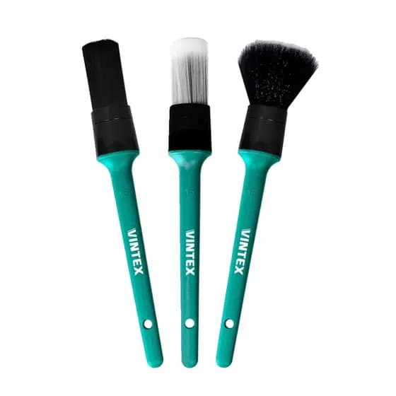 Kit 3 Pincéis de Detalhamento Automotivo Super Macio Vintex