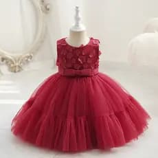Vestido Princesa Infantil de Tule para Menina – Vestido de Festa Aniversário e Batizado