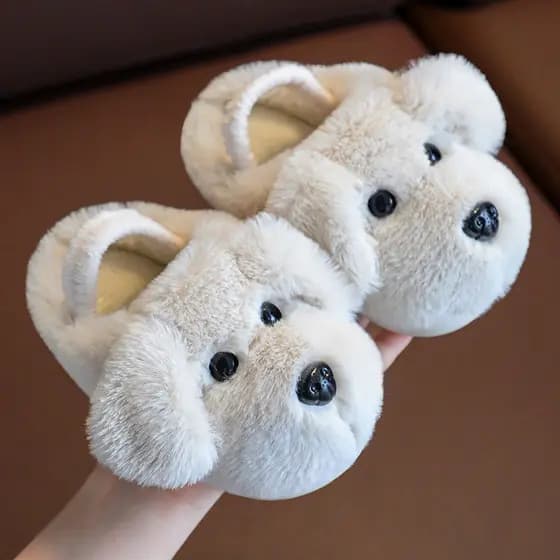 Pantufa Infantil de Ursinho – Chinelo Quentinho Antiderrapante para Bebês