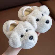 Pantufa Infantil de Ursinho – Chinelo Quentinho Antiderrapante para Bebês