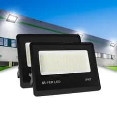 KIT 2 a 8 Refletor LED 500W Holofote Super Potente à Prova d'Água Área Externa Econômico IP67 Bivolt