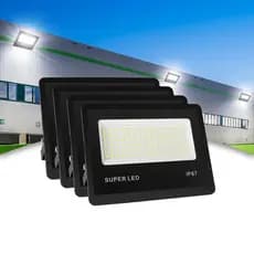 KIT 4 a 16 Refletor LED 500W Holofote Super Potente à Prova d'Água Área Externa Econômico IP67 Bivolt
