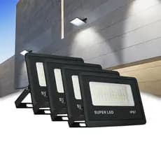 KIT 4 a 16 Refletor LED 300W Holofote Super Potente à Prova d'Água Área Externa Econômico IP67 Bivolt