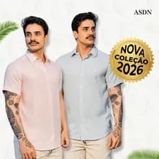 Camisa Masculina Social Slim Manga Curta Linho Premium Anti Odor Tamanhos P, M, G, GG e XG
