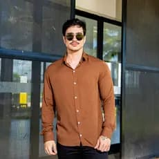 Camisa Social Masculina Manga Longa não Amassa Passa Fácil