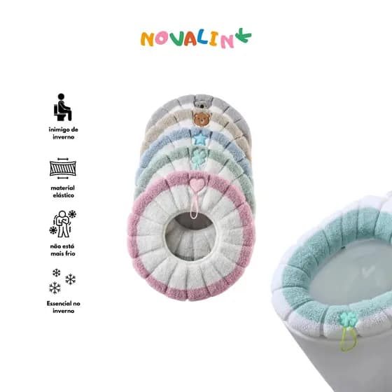 KIT Capa De Assento De Vaso Sanitário Almofada Sanitária Confortável