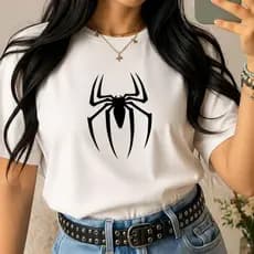 Camiseta 100% Algodão Aranha Blusa Academia Treino Herói Camisa Esportiva Girl Feminina estilosa