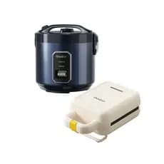 [Venda em Conjunto] Gaabor  Sanduicheira Elétrica SM60M com Temperatura Constante Dupla Face+ Panela de Arroz Azul RC50M