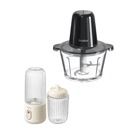 [Venda em Conjunto] Gaabor Moedor de Carne 2L MG-15M02A + Espremedor de Frutas Portátil USB 350 ml + 280 ml FP03T