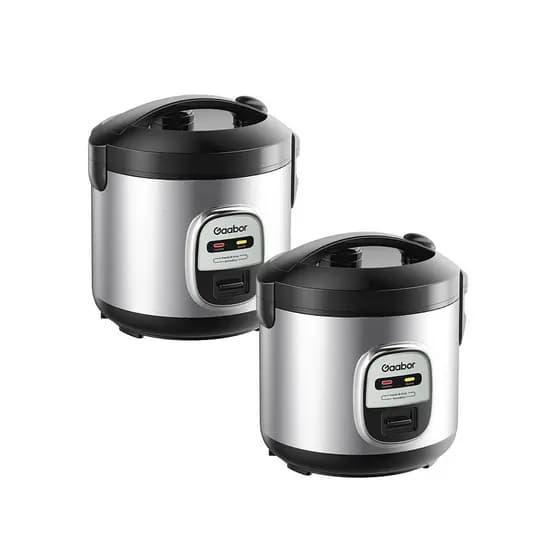 Gaabor kit com 2 panelas elétricas multifuncionais 1L capacidade pequena ideal para cozinhar 1 tigela de arroz RC-20M01A