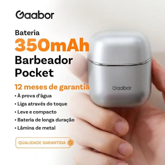 Gaabor Aparador Masculino Lavável 60min Autonomia Tipo-C Lâmina Dupla Bivolt ER-T01