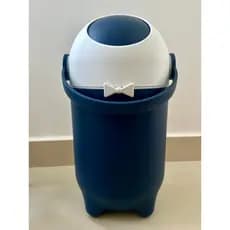 Lixeira Antiodor Azul Marinho Fralda Descartável Bebê 10 Litros