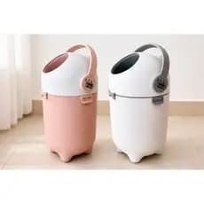Lixeira Antiodor Fralda Descartável - Bebê Lixo Mágica Rosa e Branco