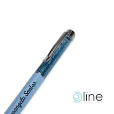 Caneta de metal c/ Glitter personaliada NOME/LOGOTIPO