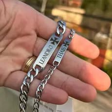 Pulseira de aço inoxidável personalizada