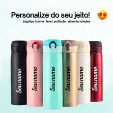 Garrafa Térmica Personalizada 400ml - água, chá, café