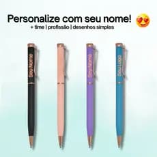 Caneta Dourada Personalizada Com seu Nome - frase, logo ou símbolo