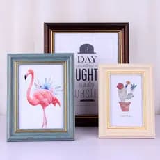 Porta-retratos criativo vintage de estilo europeu, moldura vazia para mesa ou para pendurar na parede, porta-retratos de