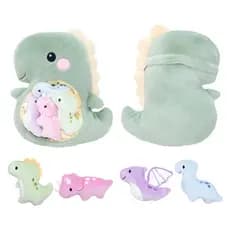 Pelúcia Baby Dino com Filhotes 36cm Dinossauro Infantil Presente | CAA Toys