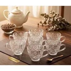 Kit 6 Xícaras de Vidro 220ml Dumiat Sem Pires Ideal Café Chá Envio Rápido
