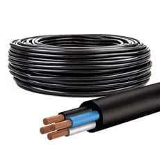 Cabo Fio Elétrico PP 4x2,5mm Cobre Puro Flexível Premium Profissional Instalação Resistente Geral Seguro