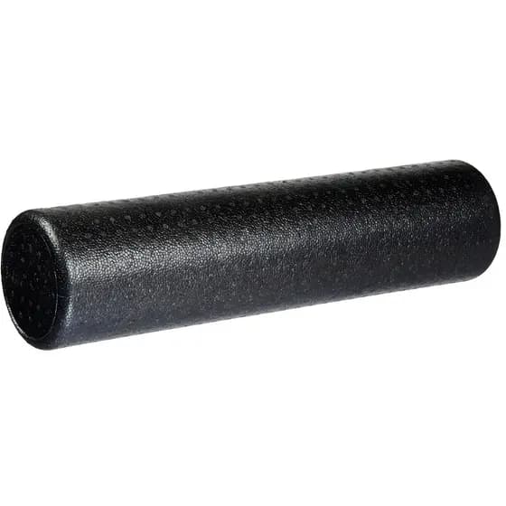 Rolo Massagem 60cm Foam Roller EVA Preto Liberação Miofascial Pilates Yoga JustGoFit