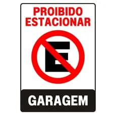 Placa Sinalização 20x15 Proibido estacionar
