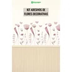 Kit Adesivos de Flores Decorativas 48cm x 2m