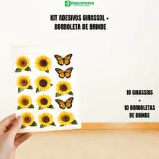 Kit Adesivos Girassol – Acompanha Borboletas de Brinde