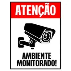 Placa Sinalização 20x15 Ambiente monitorido